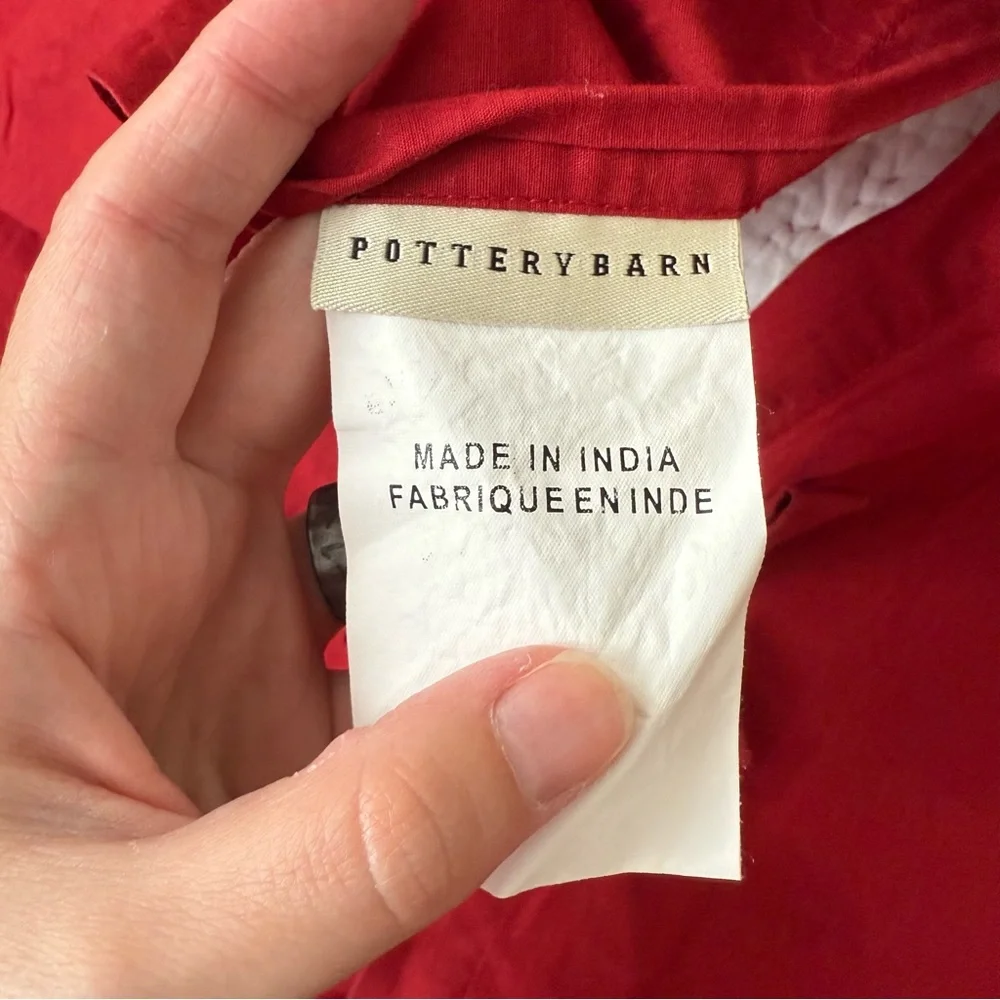 Pottery Barn Georgia Red Paisley Standard Sham Pillow Case Red/Pink/Green *Read*
